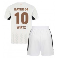 Bayer Leverkusen Florian Wirtz #10 Auswärts Trikotsatz Kinder 2024-25 Kurzarm (+ Kurze Hosen)